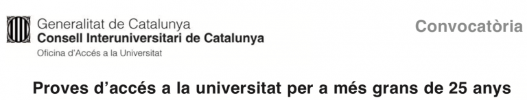 Selectivitat 2019 per a més grans de 25 anys, i per a més grans de 45 anys: informació actualitzada sobre les proves i el calendari i horari d’aquesta convocatòria